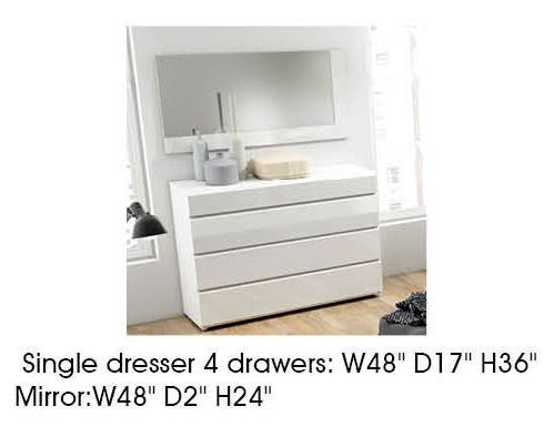 ESF Furniture Sara Single Dresser in White