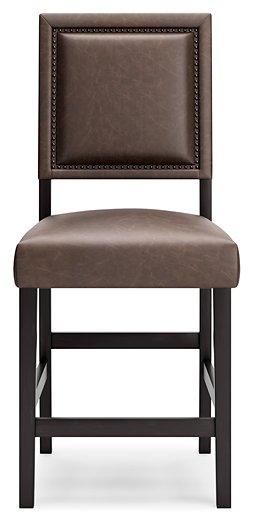 Benmara Brown/Dark Brown Counter Height Bar Stool