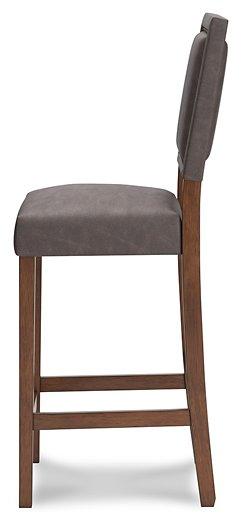 Benmara Grayish Brown/Brown Bar Height Bar Stool (Set of 2)