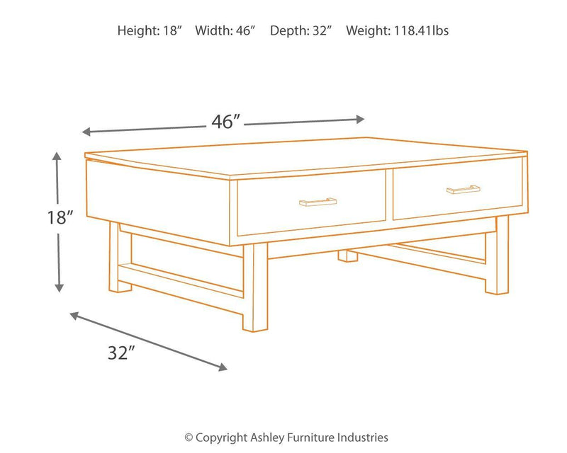 Mondoro - Lift Top Cocktail Table