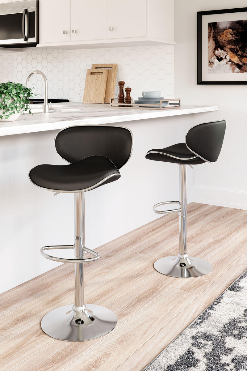 Pollzen - Tall Uph Swivel Barstool(2/cn), Sleek Appeal