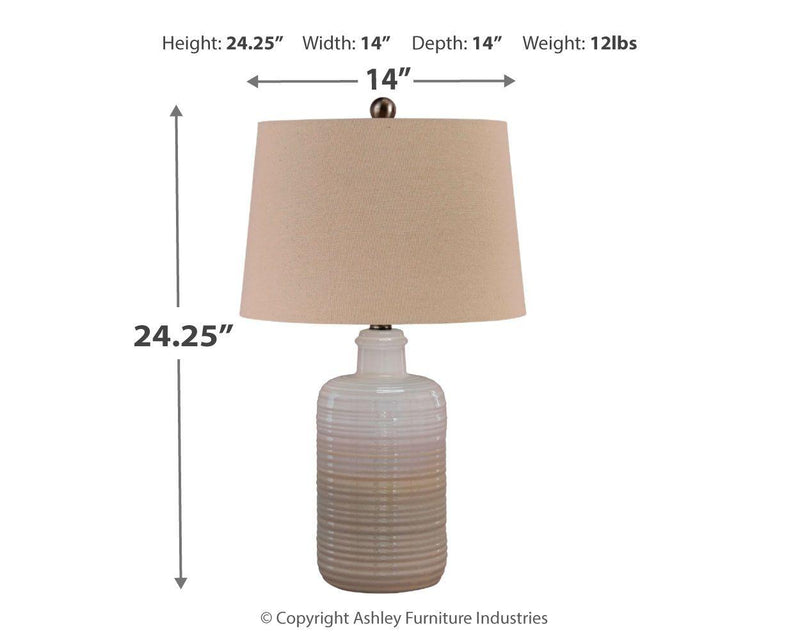Marnina - Ceramic Table Lamp (2/cn)