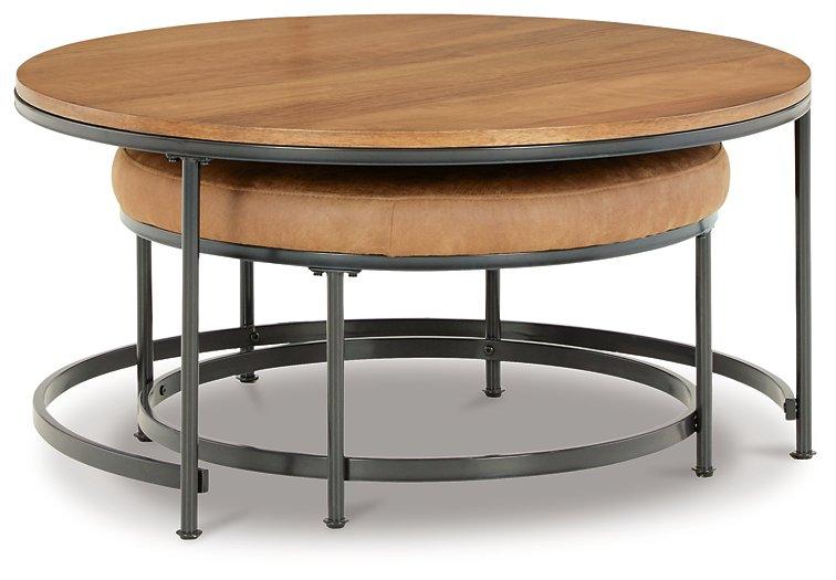 Drezmoore Light Brown/Black Nesting Coffee Table (Set of 2)