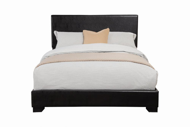 Conner Casual Black Upholstered Queen Bed