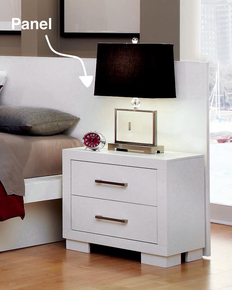 Jessica Contemporary White Nightstand