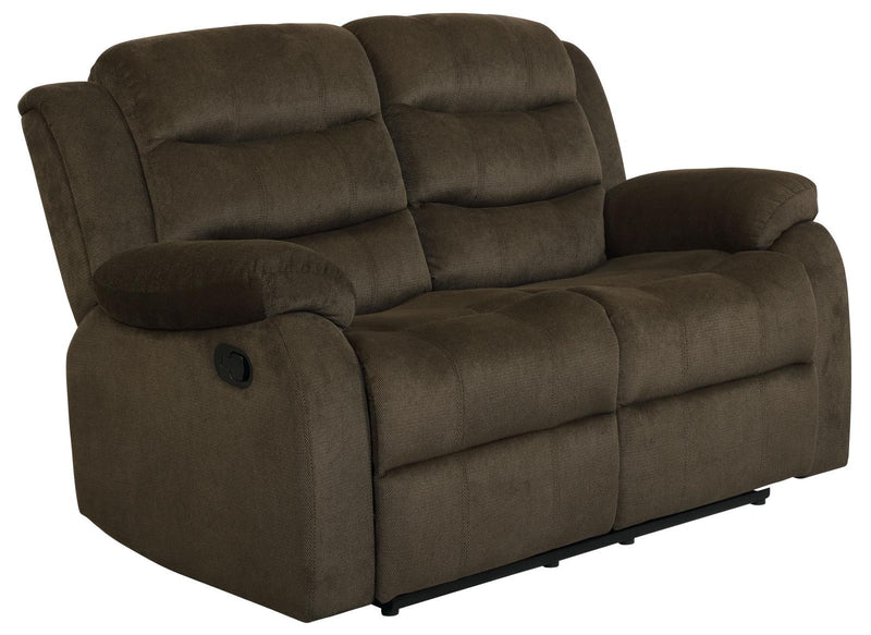 Rodman Chocolate Reclining Loveseat