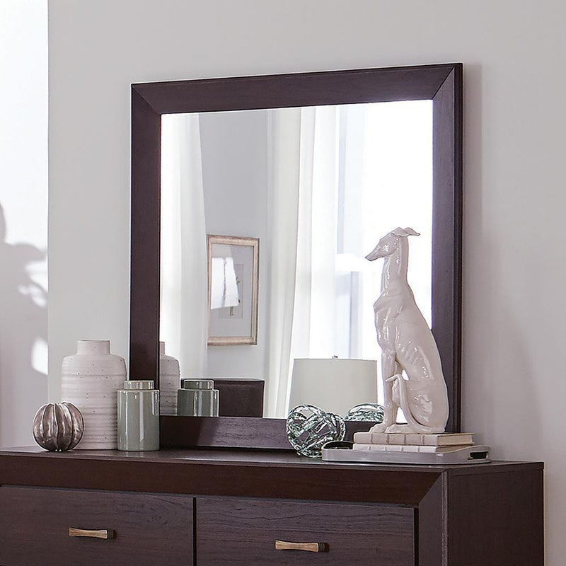 Fenbrook Dark Cocoa Rectangular Dresser Mirror