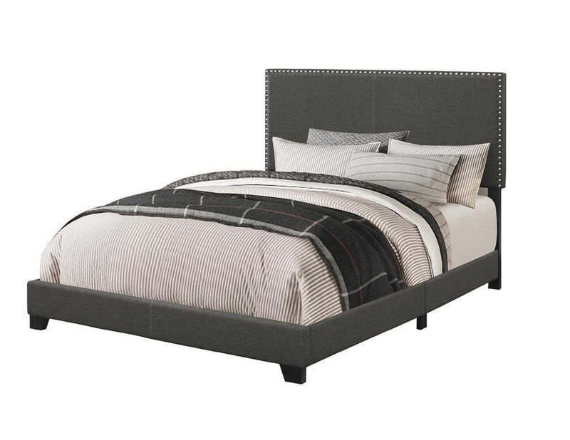 Boyd Upholstered Charcoal King Bed