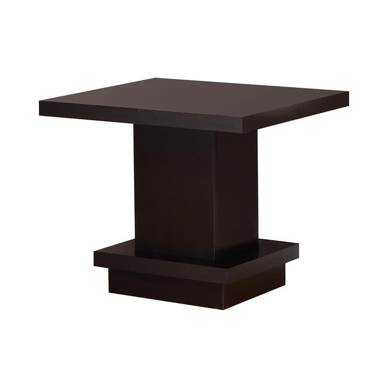 Cappuccino Wood Top Side Table