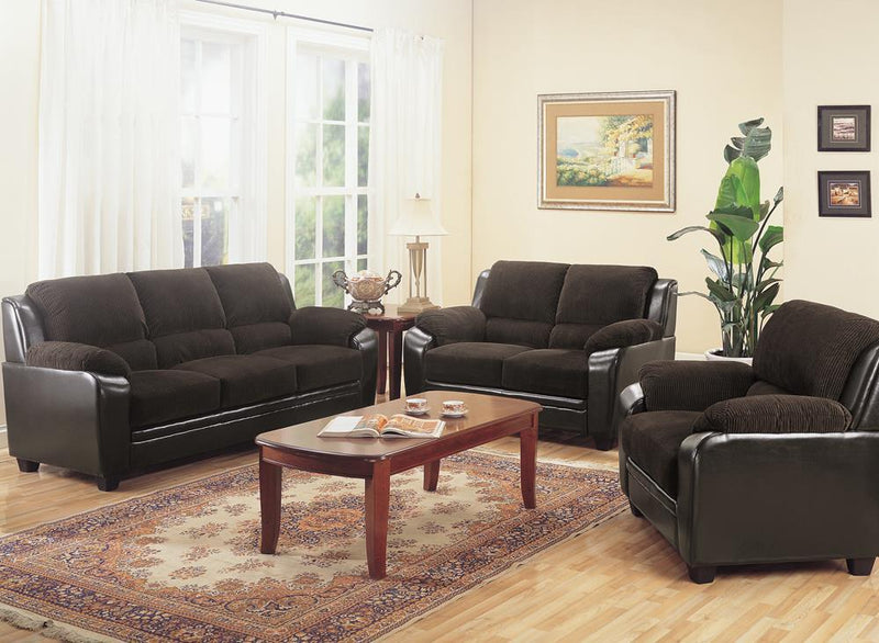 Monika Transitional Chocolate Sofa