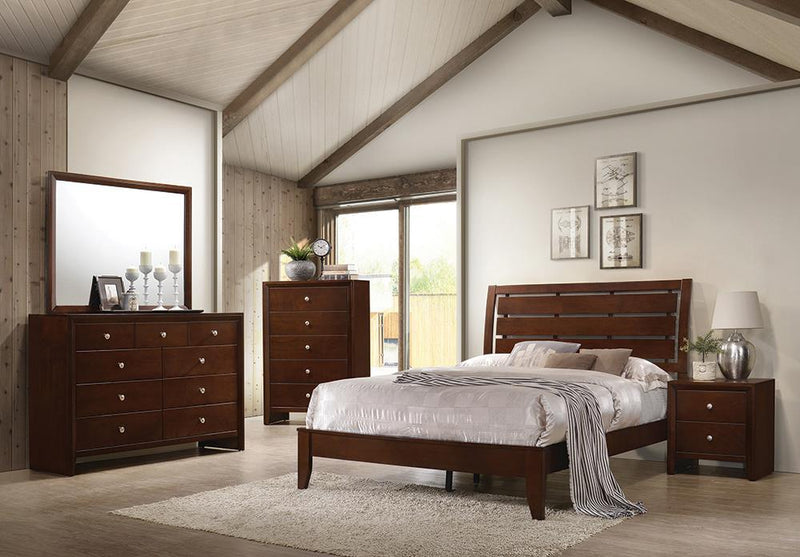 Serenity Rich Merlot California King Five-Piece Bedroom Set