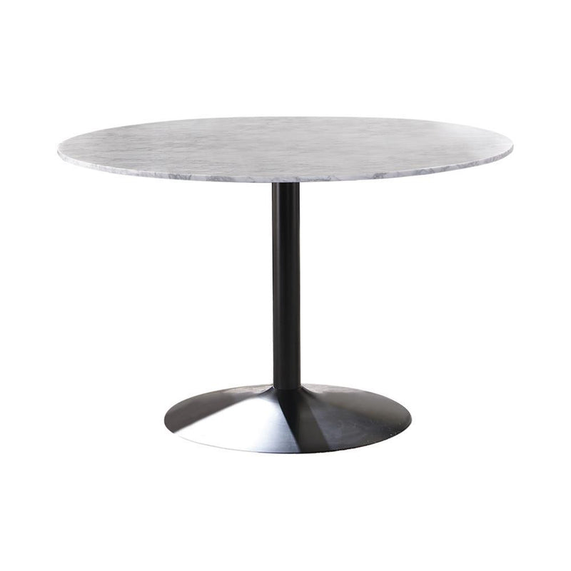 Modern White and Black Dining Table