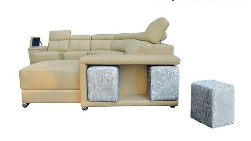 ESF Furniture 8312 Left Sectional w/Sliding Seat in Beige