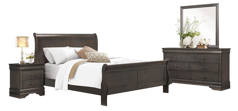 Homelegance Mayville Queen Sleigh Bed in Gray 2147SG-1