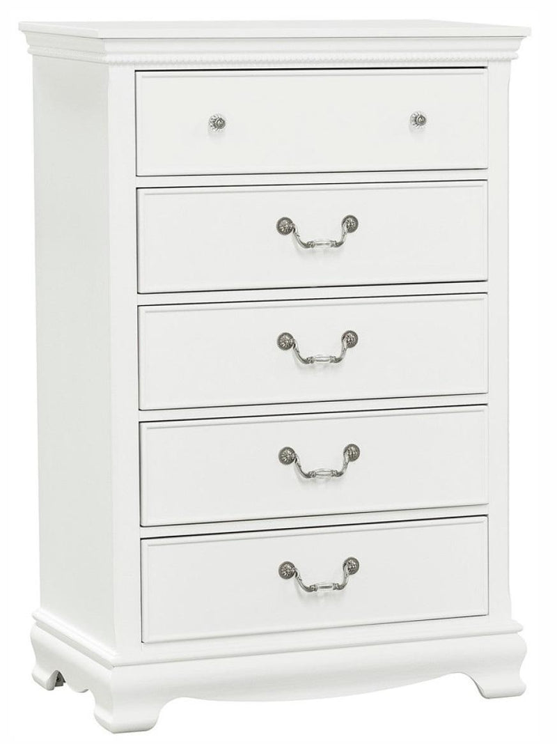 Homelegance Lucida 5 Drawer Chest in White 2039W-9