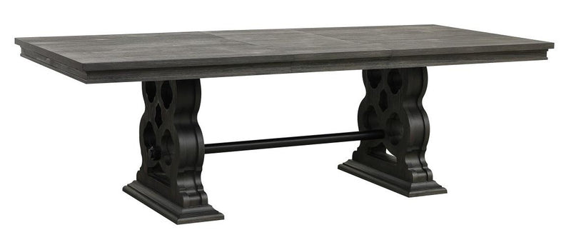 Homelegance Arasina Dining Table in Dark Pewter 5559N-96*