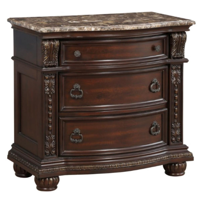 Homelegance Cavalier Nightstand in Dark Cherry 1757-4