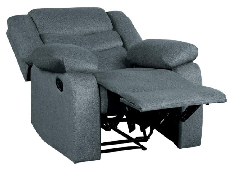 Homelegance Furniture Discus Double Reclining Chair in Gray 9526GY-1