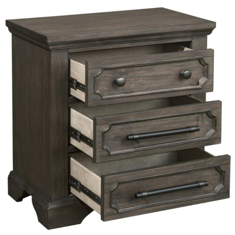 Homelegance Taulon Nightstand in Dark Oak 5438-4