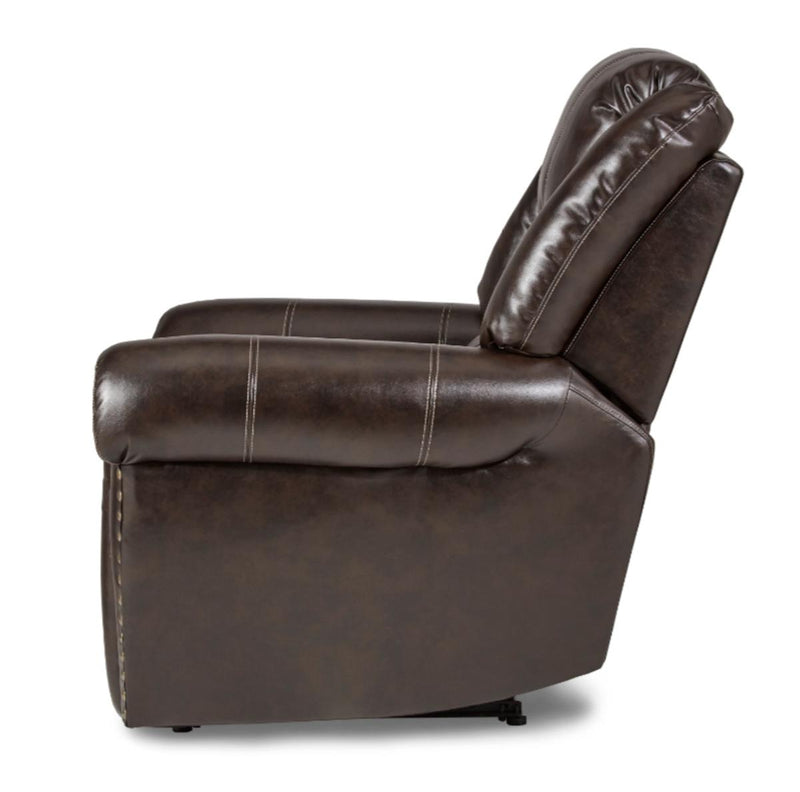 Homelegance Furniture Center Hill Glider Reclining Chair in Dark Brown 9668BRW-1