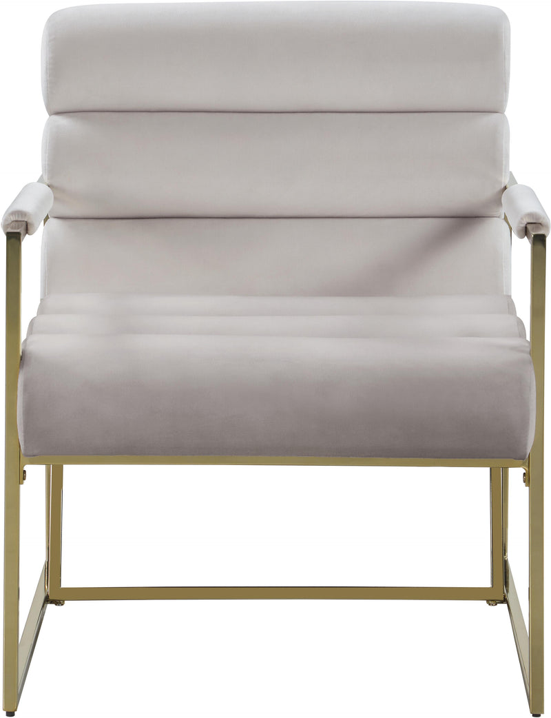 Wayne Cream Velvet Accent Chair