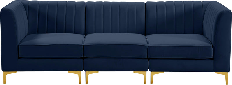 Alina Navy Velvet Modular Sofa