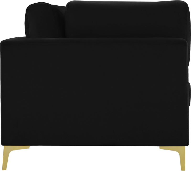 Julia Black Velvet Modular Sofa (4 Boxes)