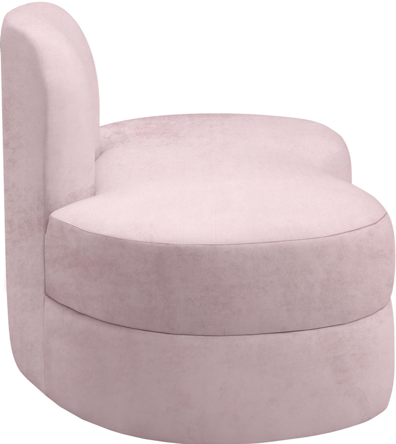 Mitzy Pink Velvet Loveseat