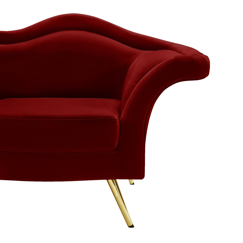 Lips Red Velvet Loveseat