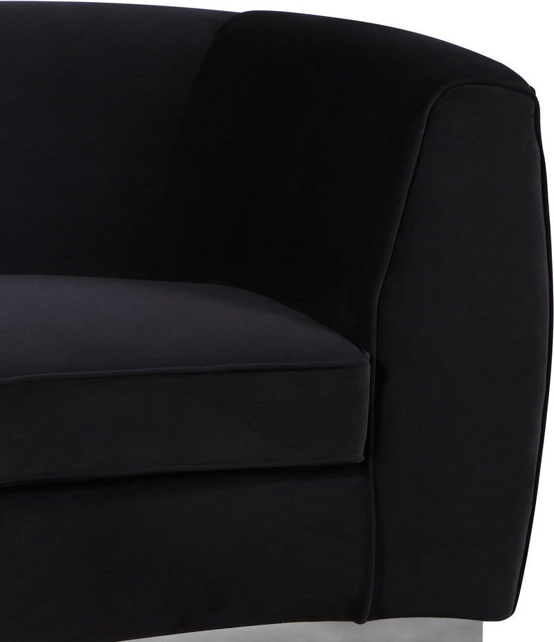 Julian Black Velvet Chair