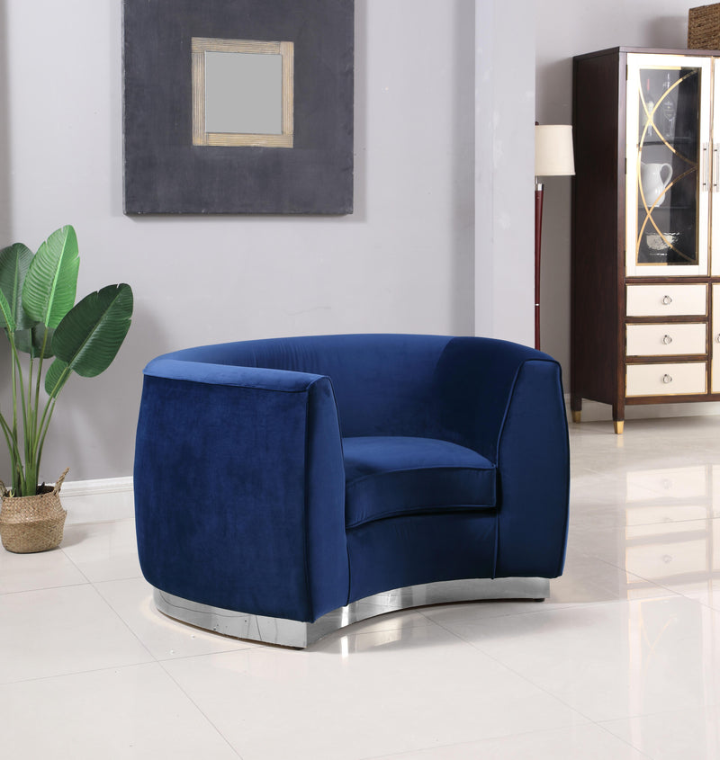 Julian Navy Velvet Chair