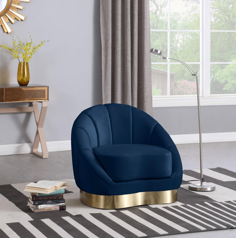 Shelly Navy Velvet Chair