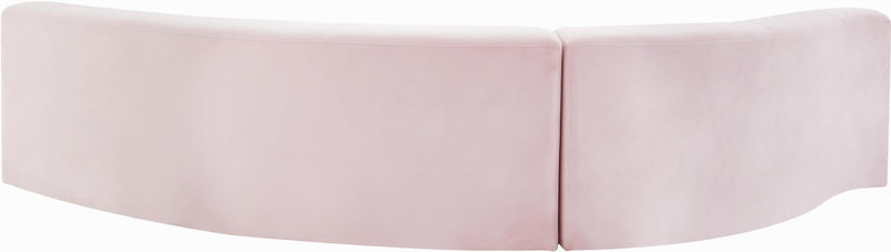 Curl Pink Velvet 2pc. Sectional