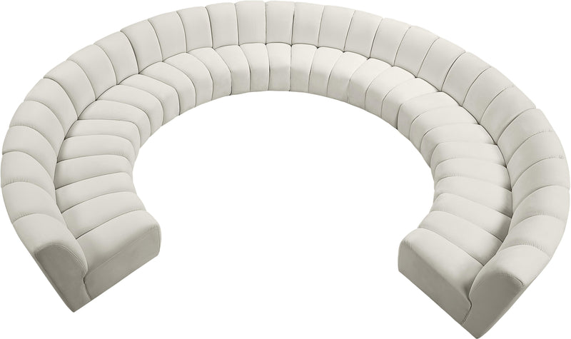 Infinity Cream Velvet 10pc. Modular Sectional