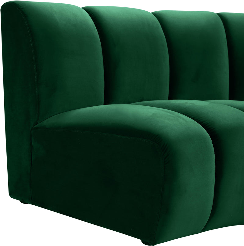 Infinity Green Velvet 2pc. Modular Sectional