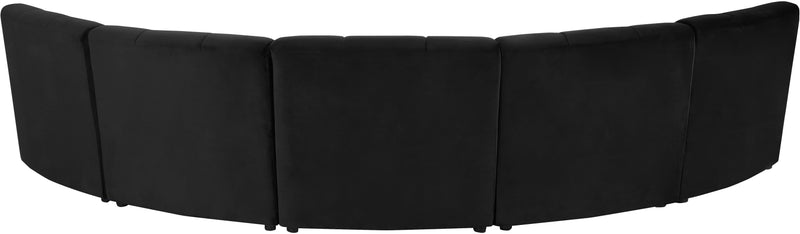 Limitless Black Velvet 5pc. Modular Sectional