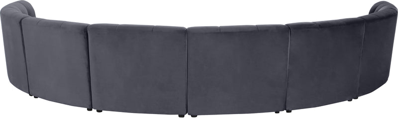 Limitless Grey Velvet 8pc. Modular Sectional