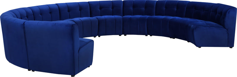 Limitless Navy Velvet 11pc. Modular Sectional