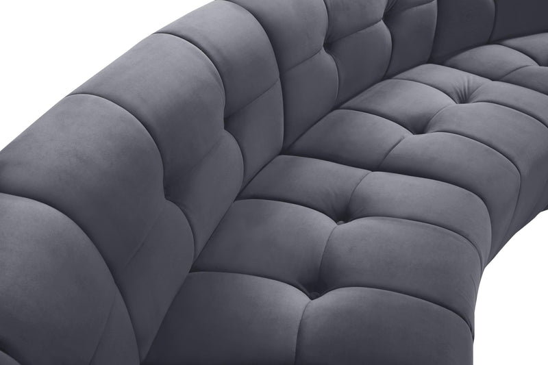 Limitless Grey Velvet 4pc. Modular Sectional