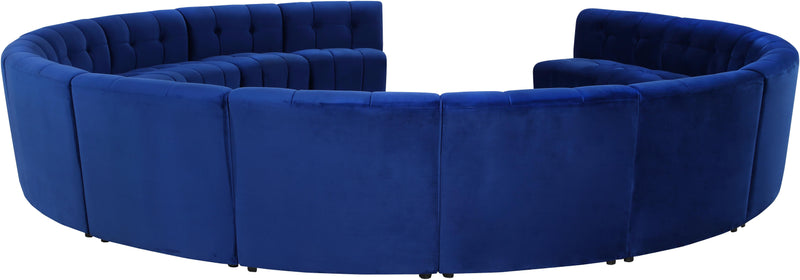 Limitless Navy Velvet 14pc. Modular Sectional