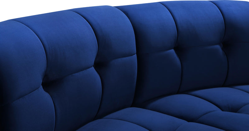 Limitless Navy Velvet 2pc. Modular Sectional