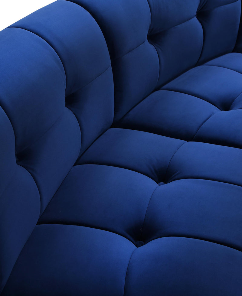 Limitless Navy Velvet 2pc. Modular Sectional