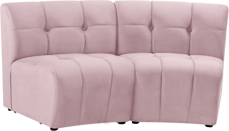 Limitless Pink Velvet 2pc. Modular Sectional