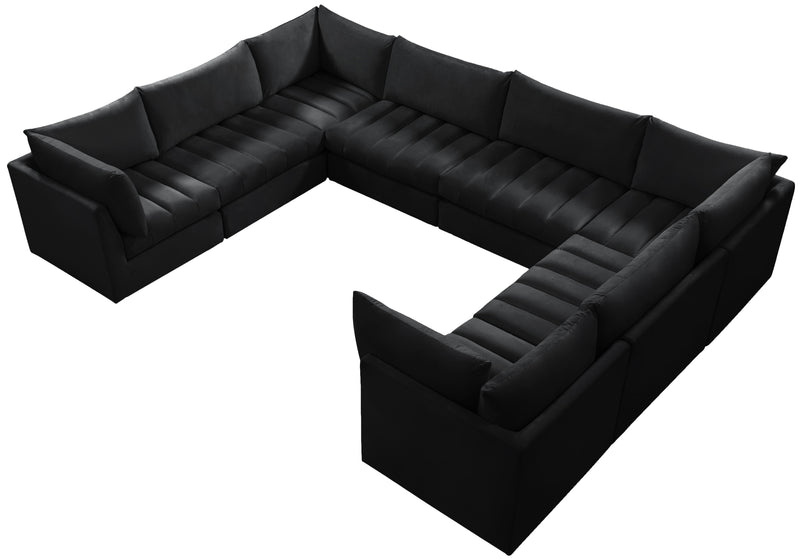 Jacob Black Velvet Modular Sectional