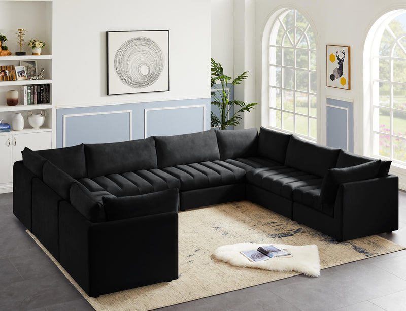 Jacob Black Velvet Modular Sectional