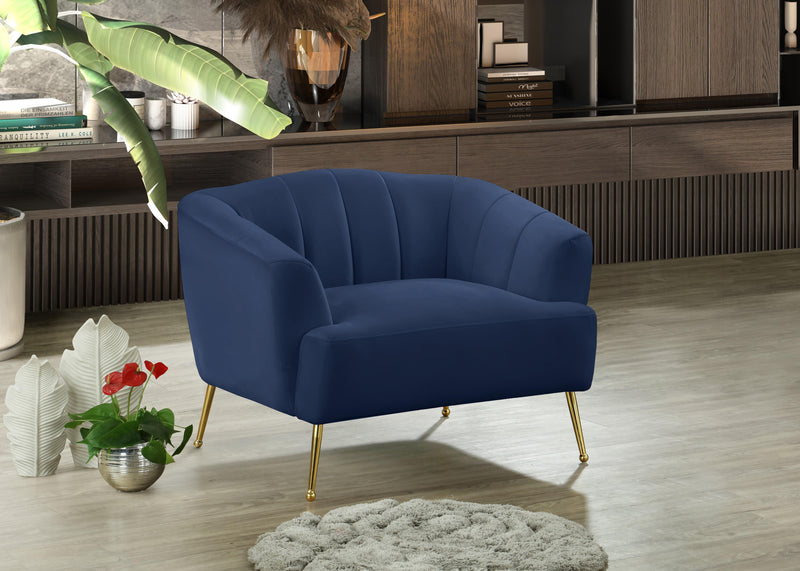 Tori Navy Velvet Chair