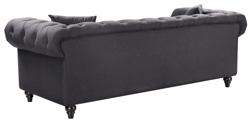 Chesterfield Grey Linen Sofa