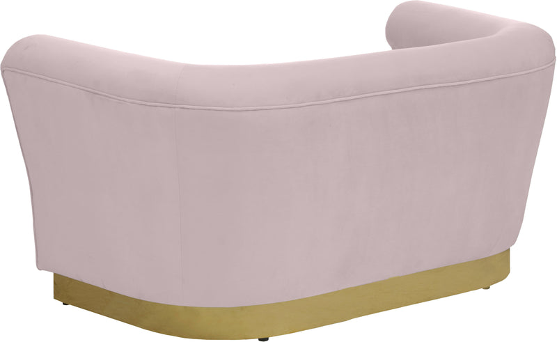 Bellini Pink Velvet Loveseat