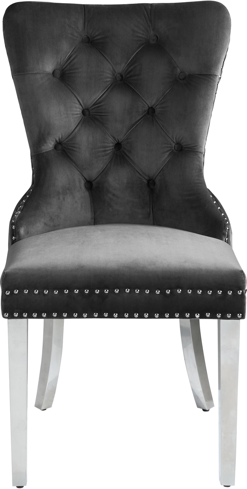 Carmen Grey Velvet Dining Chair