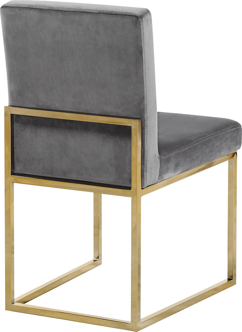 Giselle Grey Velvet Dining Chair